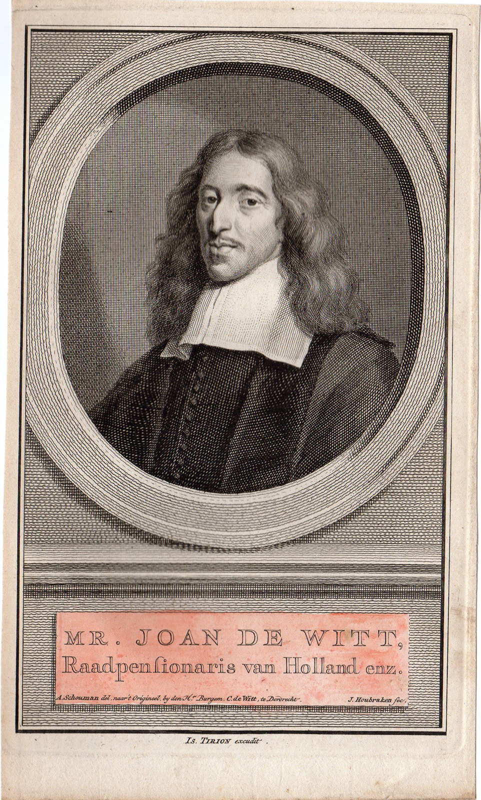, Antique Print-JOHAN DE WITT-STATESMAN-NETHERLANDS-Schouman-Houbraken-c. 1750, Pictura Antique Prints