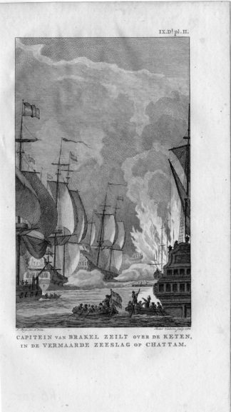 Antique Print-CHATHAM-DE RUYTER-SEA BATTLE-SHIP-Buys-Vinkeles-c. 1785