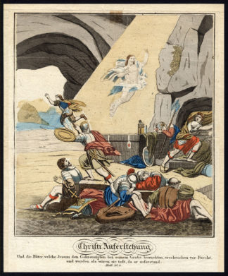 Antique Print-JESUS CHRIST-RESURRECTION-ROMAN SOLDIERS-Geuder- c. 1800