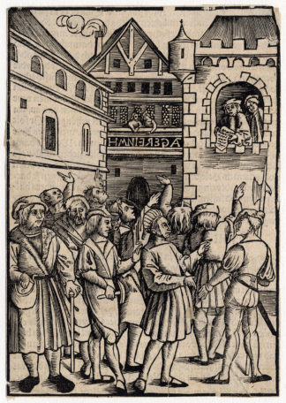 Rare Antique Woodcut Print-JUSTICE-JUDGE-Laienspiegel-Ulrich Tengler-1509
