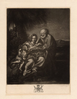 Antique Master Print-HOLY FAMILY-CHRIST-MARY-JOSEPH-Anonymous-c. 1800