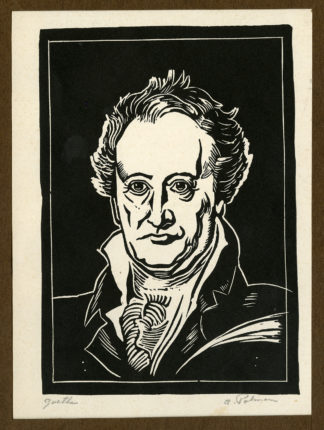 Antique Print-PORTRAIT-JOHANN WOLFGANG GOETHE-WRITER-STATESMAN-Polman-ca. 1940
