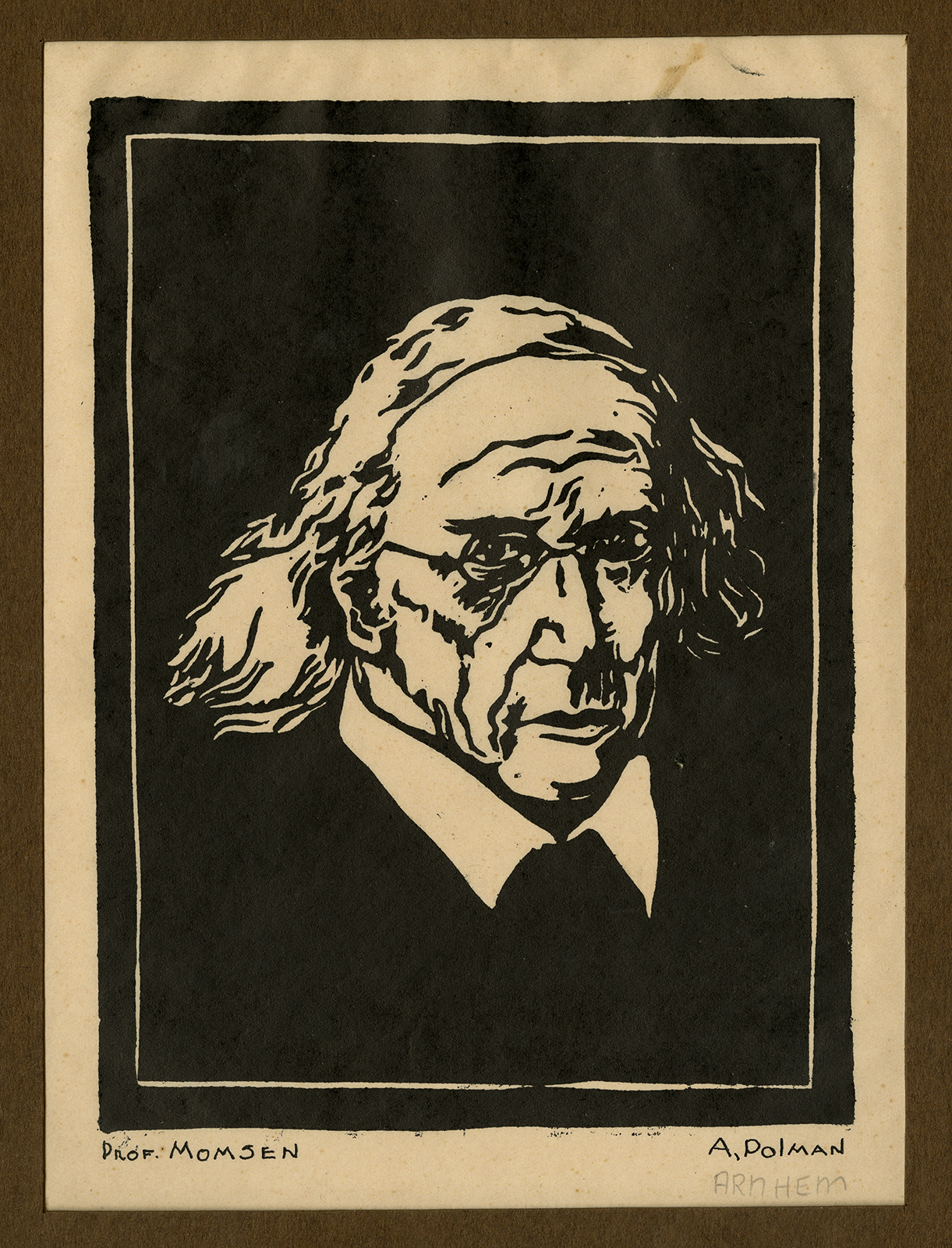 , Antique Print-PORTRAIT-THEODOR MOMMSEN-HISTORIAN-Polman-ca. 1940, Pictura Antique Prints