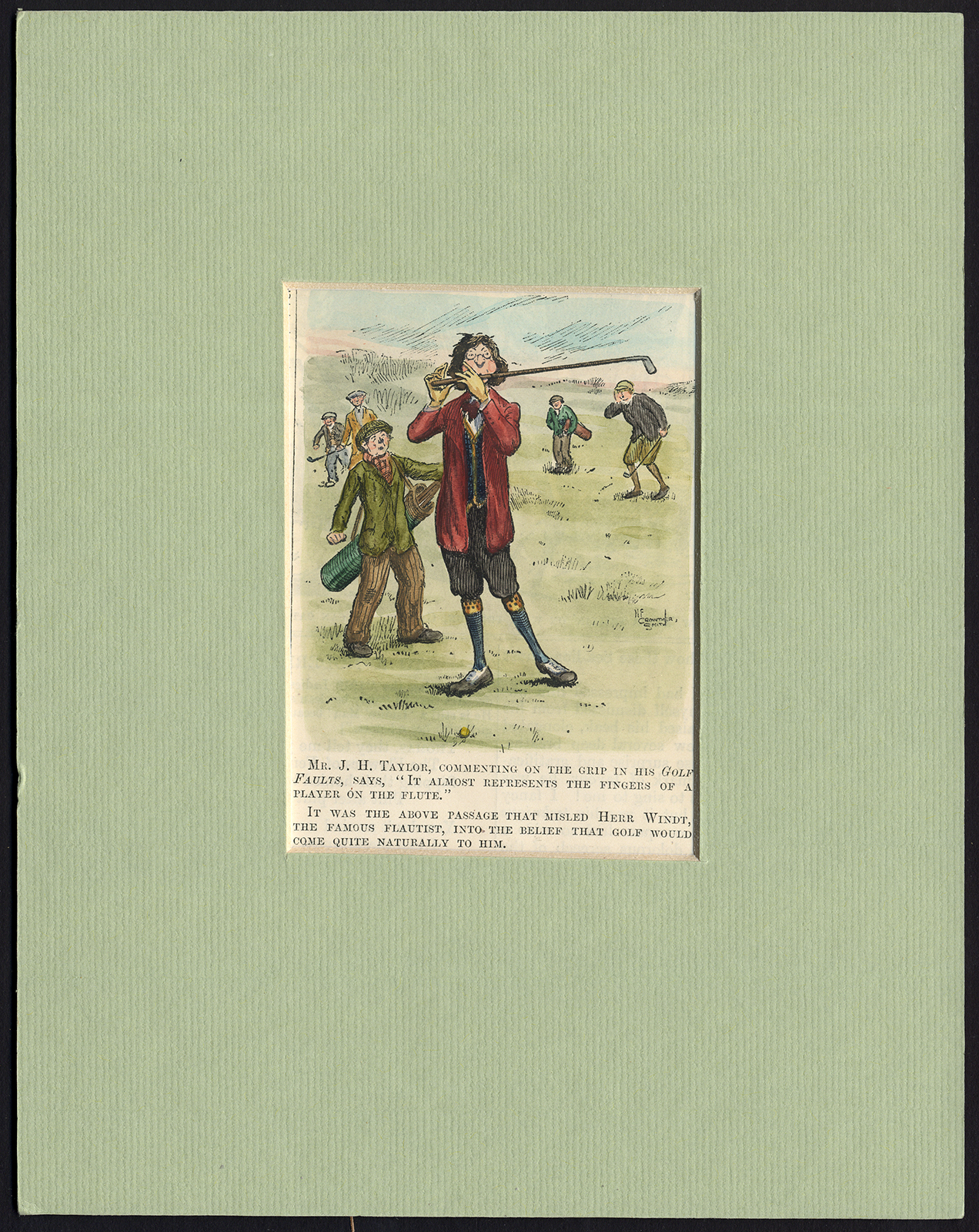 , Antique Print-GOLF-GRIP-CLUB-PUNCH-CROWTHER SMITH-H.F. Crowther-Smith-1920, Pictura Antique Prints