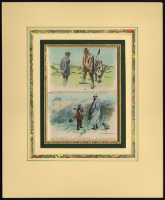 Antique Print-GOLF-STORM-CHEAT-CADDY-THIRD HOLE-PUNCH-Rowntree-1920