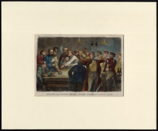 Antique Print-MEINE TANTE DEINE TANTE-SOLDIER-CARD GAME-Otto Gunther-1875