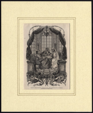 Antique Print-MONKEY-DRESS-CARD GAME-Foulquier-1890