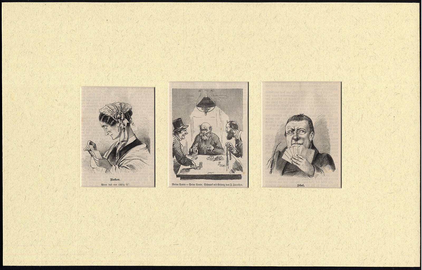 , Antique Print-BOSTON-CARD GAME-SKAT-MEINE TANTE DEINE TANTE-Anonymous-1880, Pictura Antique Prints