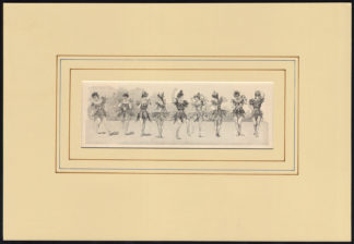 Antique Print-DANCER-FEMALE-COSTUME-PLANT-FLOWER-Anonymous-1890