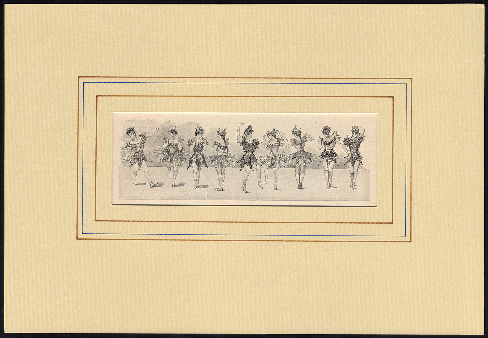 , Antique Print-DANCER-FEMALE-COSTUME-PLANT-FLOWER-Anonymous-1890, Pictura Antique Prints