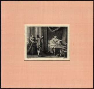 Antique Print-COUPLE-BED-WALKING IN-INTIMATE-LeClerc-Depollier-1880