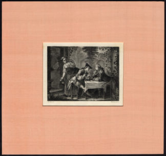 Antique Print-INN-TABLE-CONVERSATION-MAID-JUG-Eisen-Depollier-1880