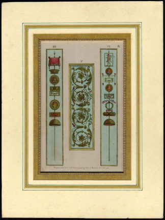 Antique Print-DECORATION-ARABESQUE-VICTORY BANNER-ROMAN-Pergolesi-1777