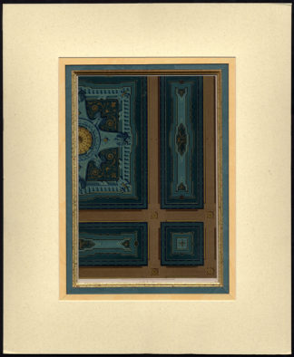 Antique Print-DECORATION-WALL-CEILING-MONOGRAM-CROWN-PL.23-Anonymous-1880