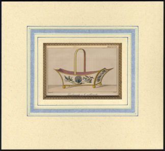 Antique Print-DECORATION-APPLIED-SPOON BASKET-PEACOCK-Borsteegh-Sluyter-1829