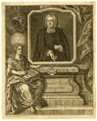 Portrait Antique Print-SIEGMUND JAKOB BAUMGARTEN-THEOLOGIAN-Grundler-c 1750