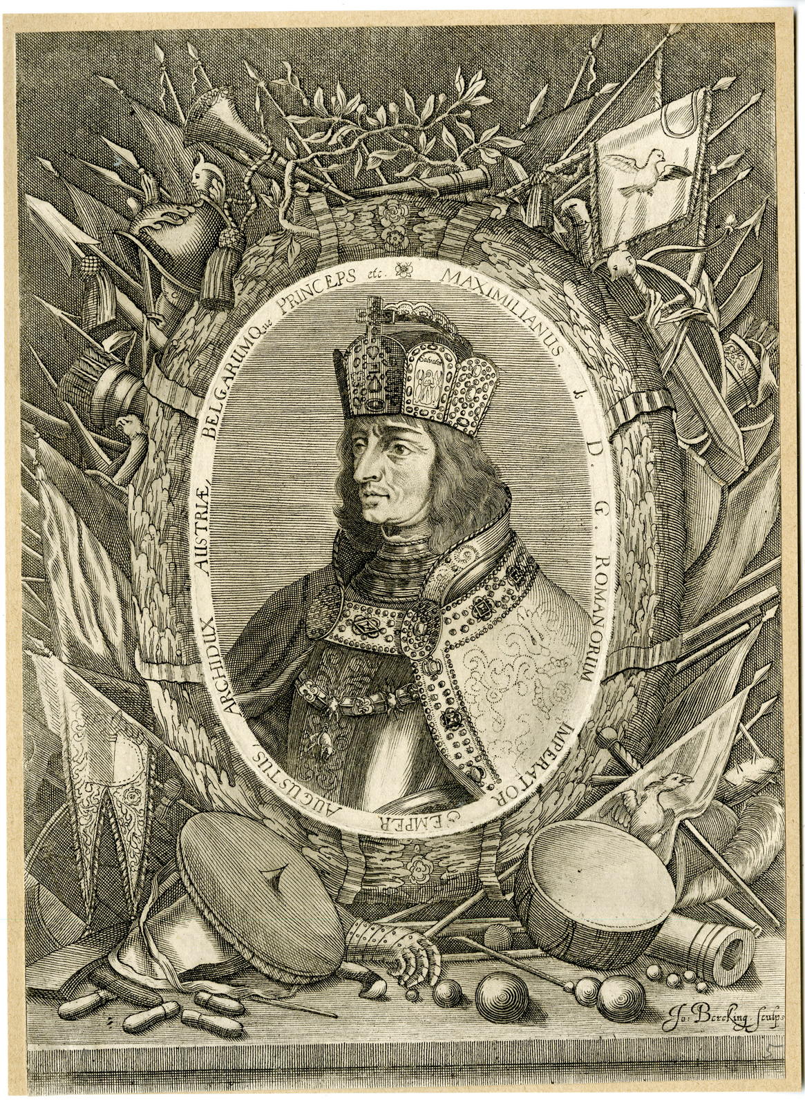 , Antique Print-MAXIMILIAN I-HOLY ROMAN EMPEROR-GOLDEN FLEECE-Borcking-c. 1670, Pictura Antique Prints