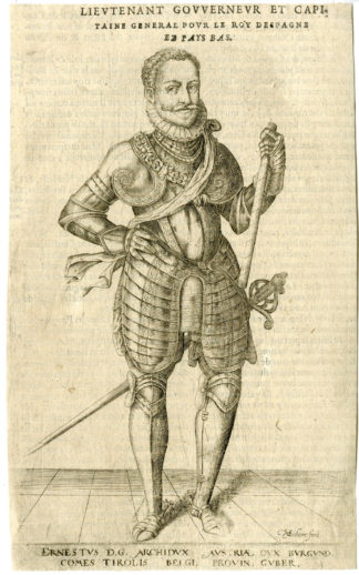 Portrait Antique Print-ARCHDUKE ERNEST OF AUSTRIA-PORTRAIT-van Sichem-c. 1640