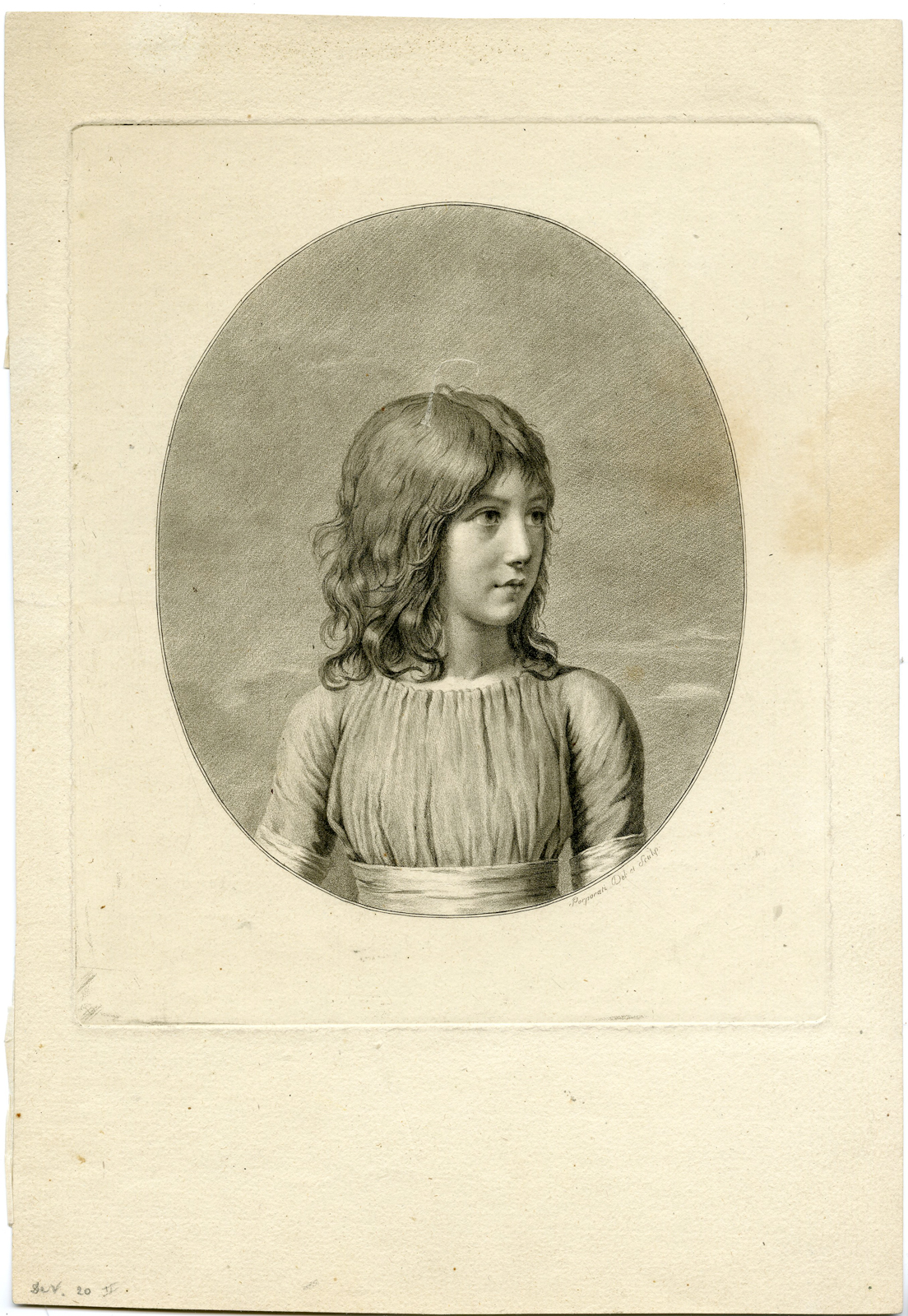 , Portrait Antique Print-GIRL-DAUGHTER-PORTRAIT-Porporati-c. 1790, Pictura Antique Prints