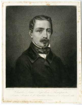 Antique Print-CHARLES LOUIS NAPOLEON III- BONAPARTE-PORTRAIT-Cottin-c. 1850