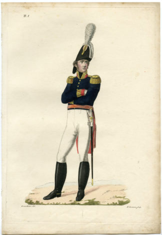 Antique Print-MILITARY-UNIFORM-PL.1-GENERAL MAJOR-GALA-Teupken-Portman-1823