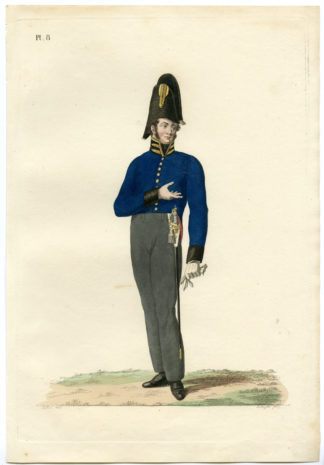 Antique Print-MILITARY-ARMY-UNIFORM-PL.9-RETIRED COLONEL-Teupken-Sluyter-1823