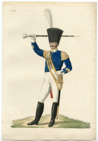 Antique Print-MILITARY-ARMY-UNIFORM-PL.17-BANDMASTER-MUSIC-Teupken-Sluyter-1823