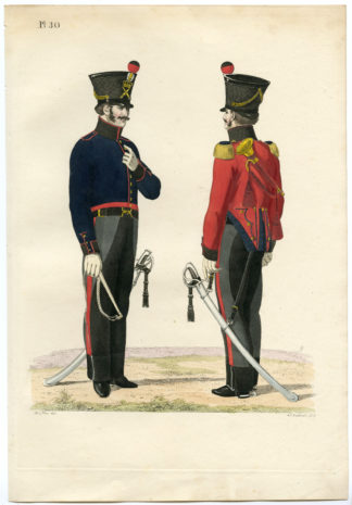 Antique Print-MILITARY-ARMY-30-SOLDIER-TRUMPETER-SUPPLY-Teupken-Zeelander-1823