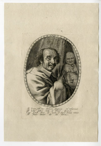 Portrait Antique Print-JULIEN BEDEAU-JODELET-FRENCH COMEDIAN-Anonymous-?????