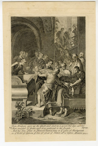 Antique Print-RELIGIOUS-BURIAL ABRAHAM-Anonymous-1752