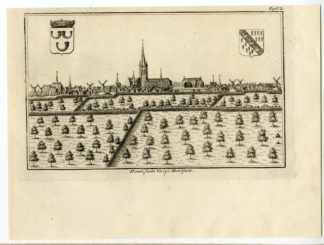 Antique Print-VIEW HONTSCOTE-BELGIUM-Sanderus-1735