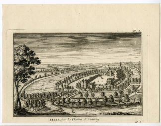 Antique Print-CASTLE AUDENBURG-EECKE-BELGIUM-Sanderus-1735