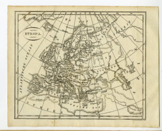 Antique Print-ANTIQUE MINIATURE MAP-EUROPE-Veelwaard-1841