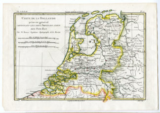 Antique Print-ANTIQUE MAP-NETHERLANDS-BONNE-Sanderius-1780