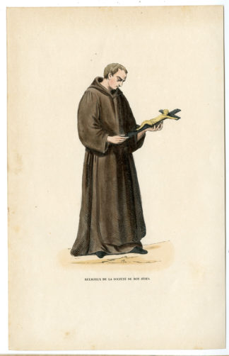Antique Print-RELIGIOUS-MONK-BON JESUS-Anonymous-1843