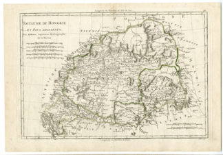 Antique Print-ANTIQUE MAP-KINGDOM HUNGARY-Bonne-1787