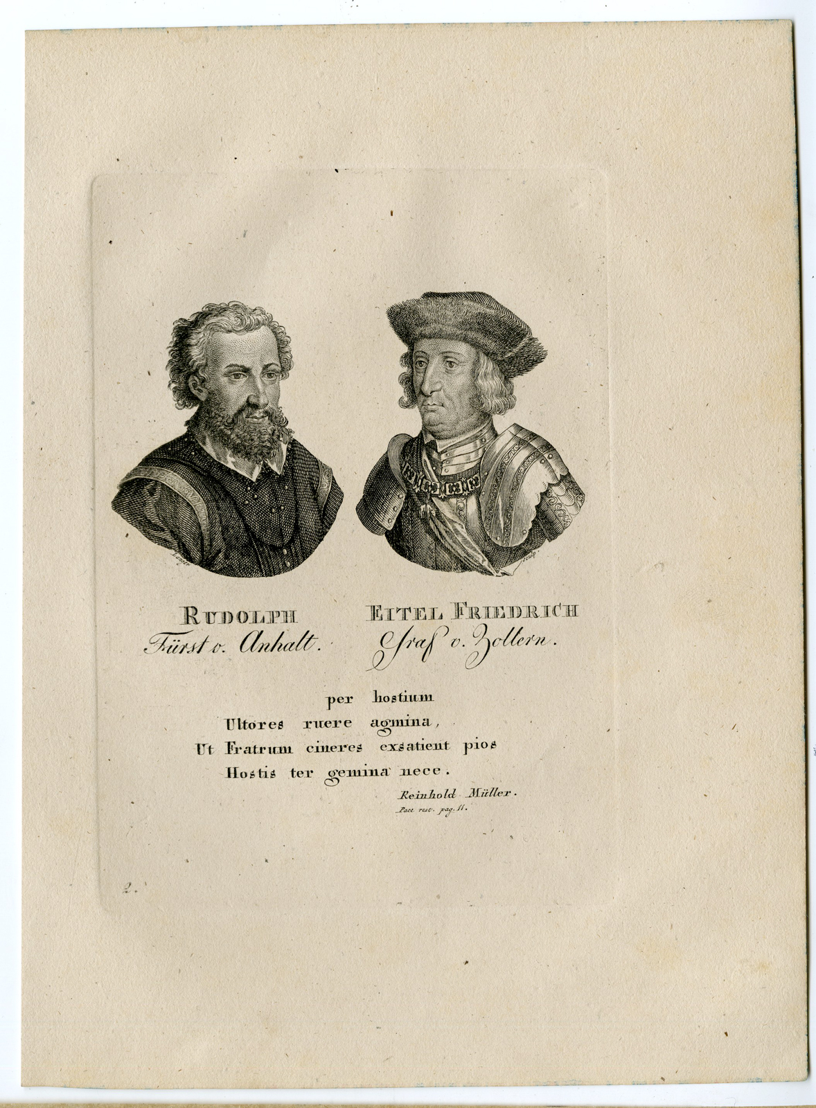 , Antique Print-COUNT OF ANHALT-ZOLLERN-GERMANY-Anonymous-1813, Pictura Antique Prints