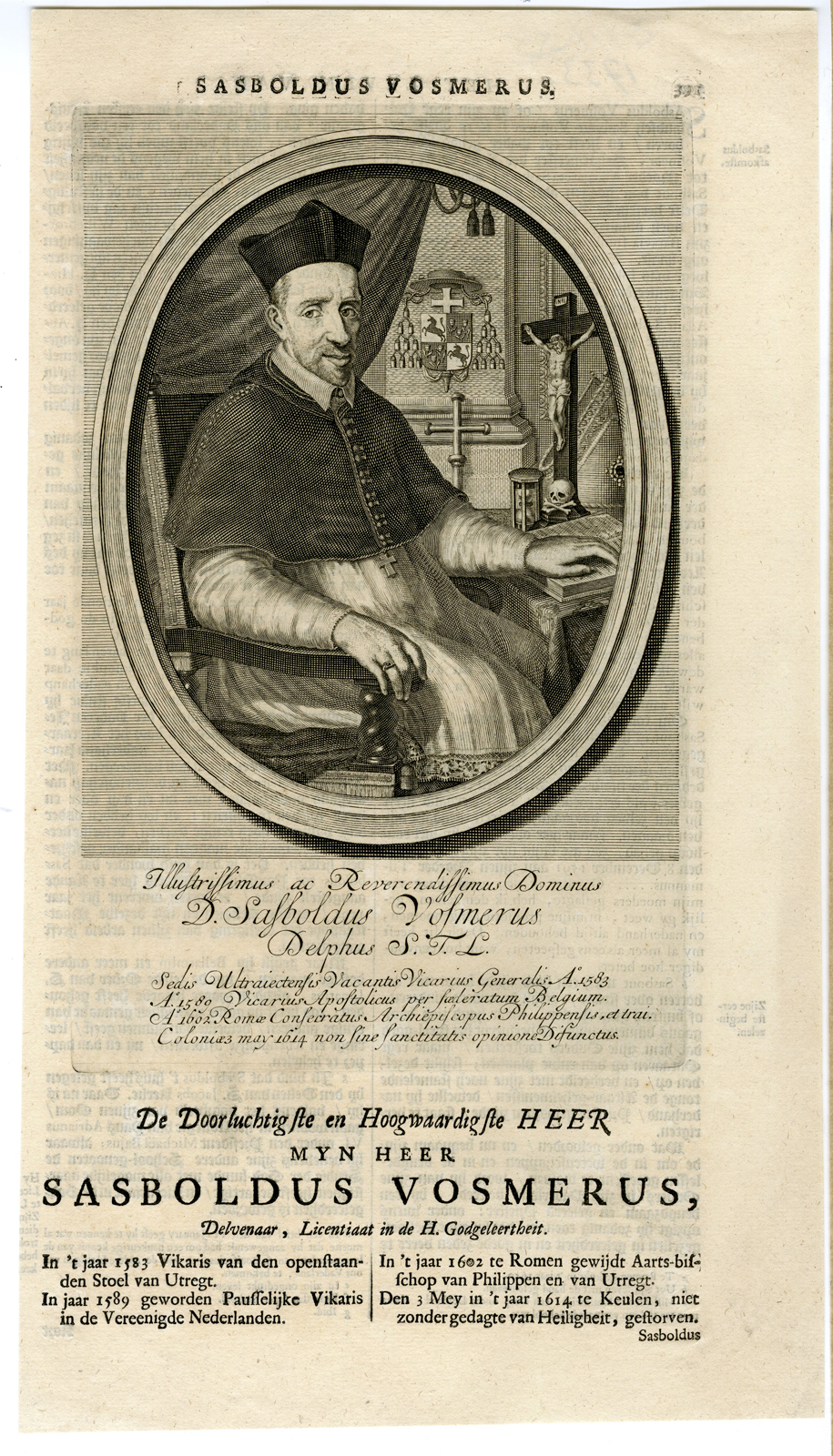 , Antique Print-VOSMERUS-UTRECHT-NETHERLANDS-Anonymous-1733, Pictura Antique Prints