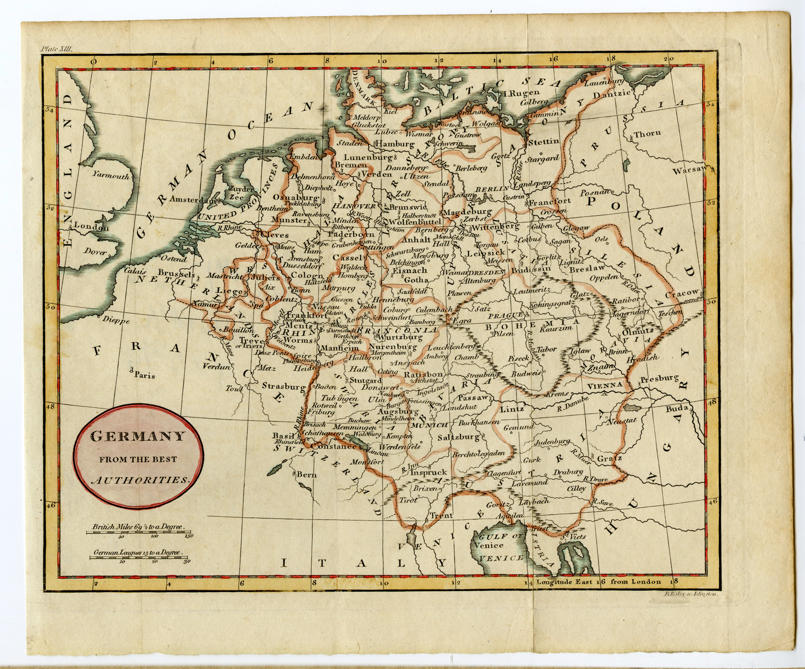, Antique Print-ANTIQUE MAP-GERMANY-Guthrie-1795, Pictura Antique Prints