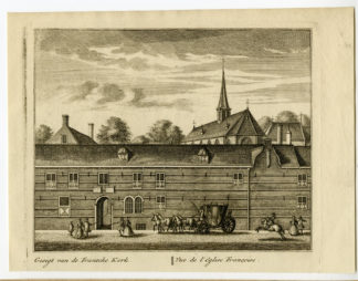 Antique Print-CHURCH-HOSPITAL-DELFT-NETHERLANDS-Philips-1736