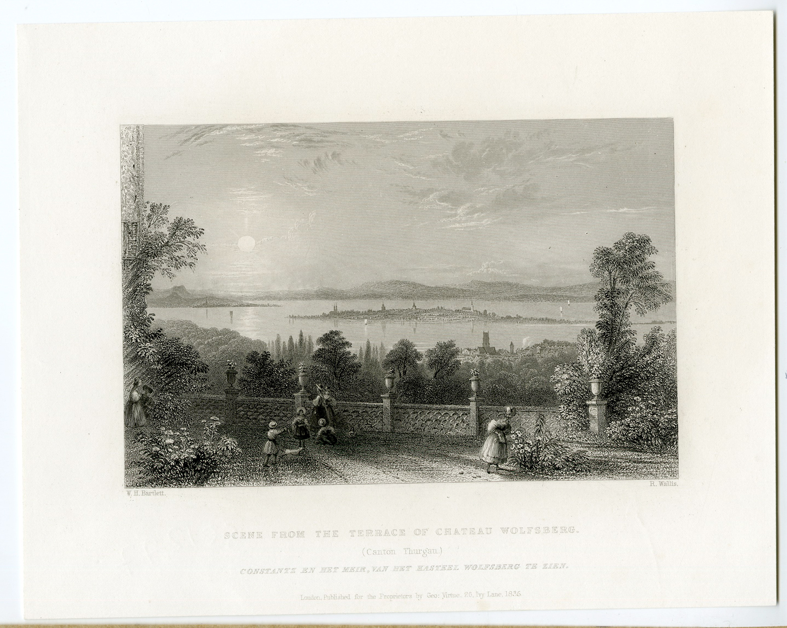 , Antique Print-ANTIQUE PRINT-CASTLE WOLFSBERG-SWITZERLAND-Anonymous-1845, Pictura Antique Prints