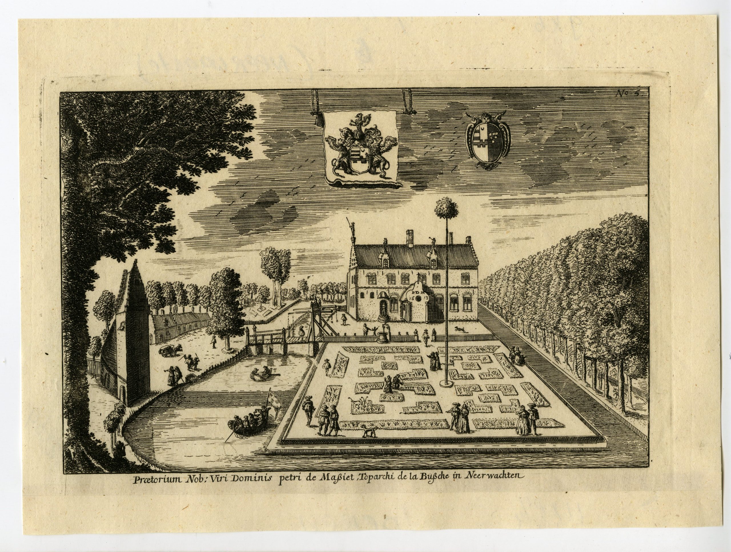 Iscra 1471 416x315 Antique Print-NEERWACHTEN-FLANDERS-BELGIUM-Sanderus-1735