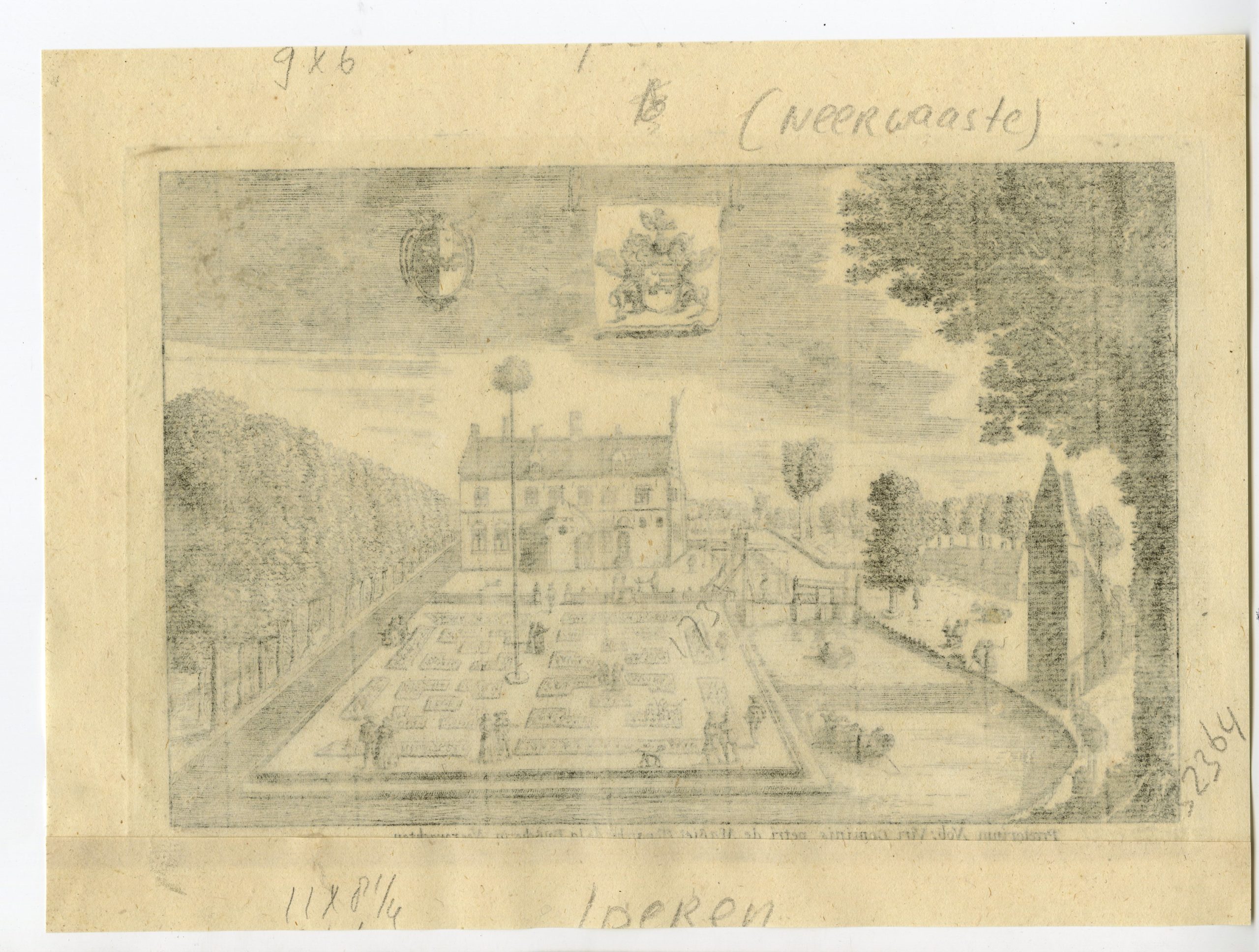 Iscra 1472 416x315 Antique Print-NEERWACHTEN-FLANDERS-BELGIUM-Sanderus-1735 - Image 2