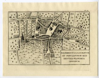 Antique Print-VIEW-HAZEBROEK-FLANDERS-BELGIUM-Sanderus-1735