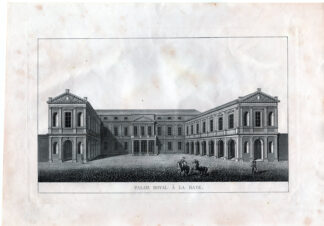 2 Antique Prints-THE HAGUE-ROYAL PALACE-NOORDEINDE-ARCHITECTURE-Goetghebuer-Husly -1827