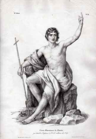 Antique Print-SAINT JOHN-DRAWING STUDY-Chatillon-1836