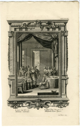 Antique Print-ABSALOM-BEAUTIFUL HAIR-SCALE-TAB.CCCCVIII-Scheuchzer-c.1731