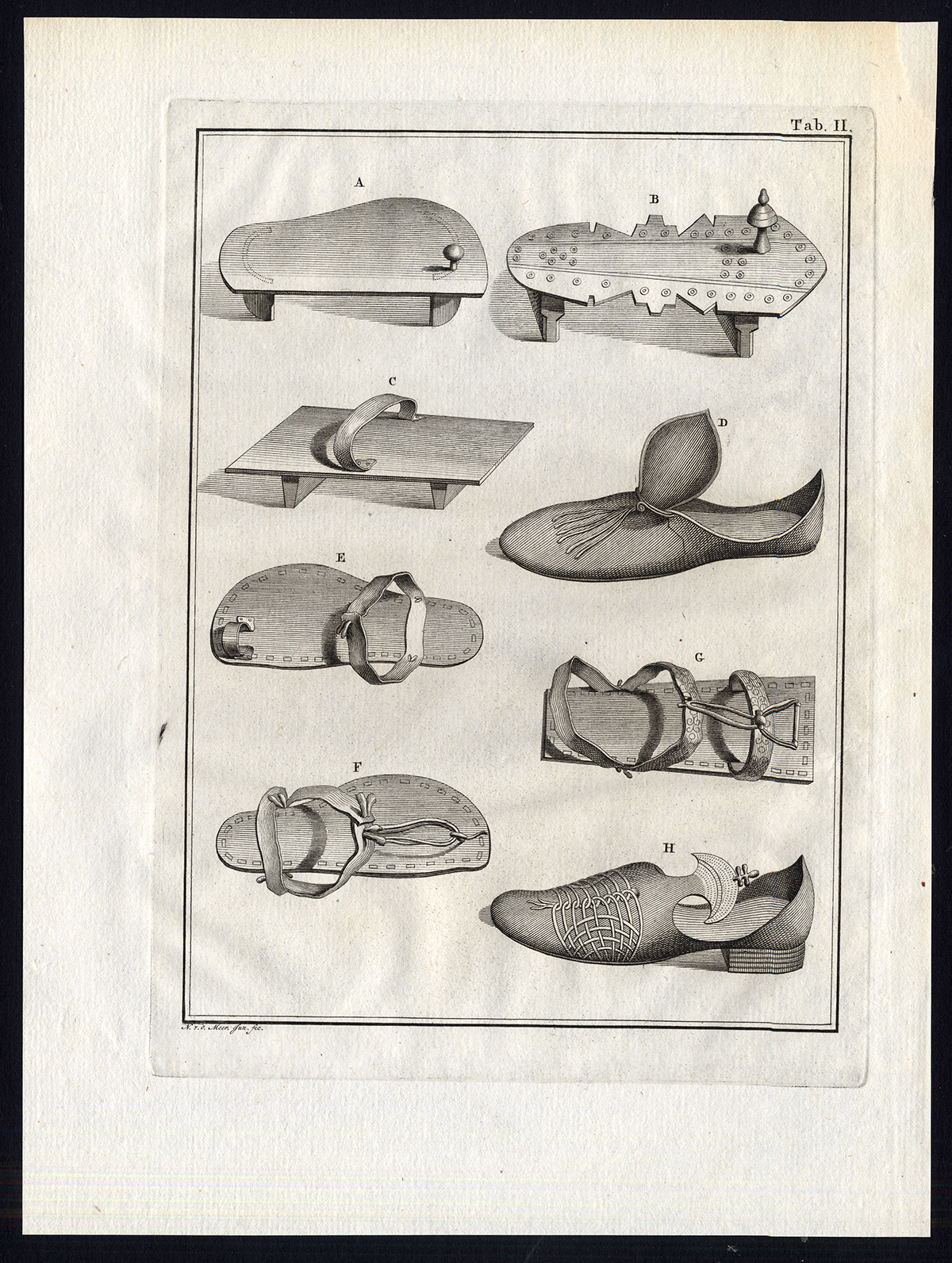 , Antique Print-ARABIAN FOOTWEAR-SANDAL-SHOES-Niebuhr-Meer-1774, Pictura Antique Prints