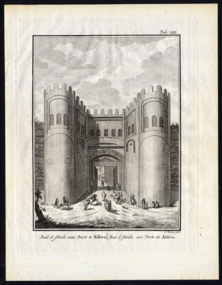 Antique Map-KAHIRA-CAIRO-EGYPT-AFRICA-BAD EL FITUCH GATE-Niebuhr-Brouwer-1776