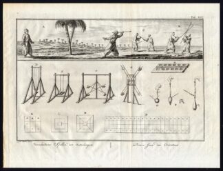 Antique Print-EASTERN GAMES-ORIENTAL-Niebuhr-de Huyser-1776